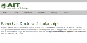 Fellowship Opportunity for Projects in Gender and Development Studies from the AIT Foundation