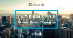 Paid Internship 2018 at Microsoft Research Lab in UK