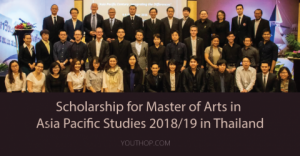 Scholarship for Master of Arts in Asia Pacific Studies 2024/19 in Thailand