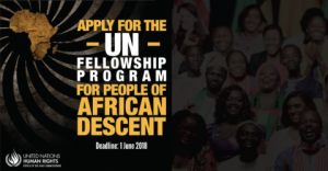 Programme de bourses 2018 à Genève pour les personnes d'ascendance africaine