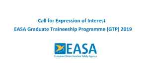 EASA Graduate Traineeship Programme (GTP) 2019