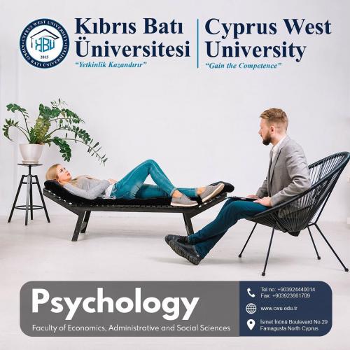 Licence en PSYCHOLOGIE à l'Université de l'ouest de Chypre: