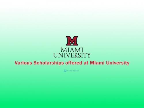 Miami University USA Offering International Student Scholarships