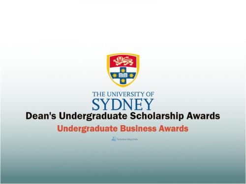 Bourses internationales de premier cycle du doyen à l'Université de Sydney, Australie