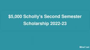 Bourse de 5 000 $ du deuxième semestre de Scholly 2022-23