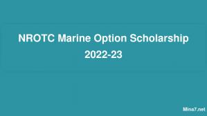 NROTC Marine Option Scholarship 2024-23