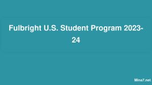 Programme étudiant américain Fulbright 2024-24